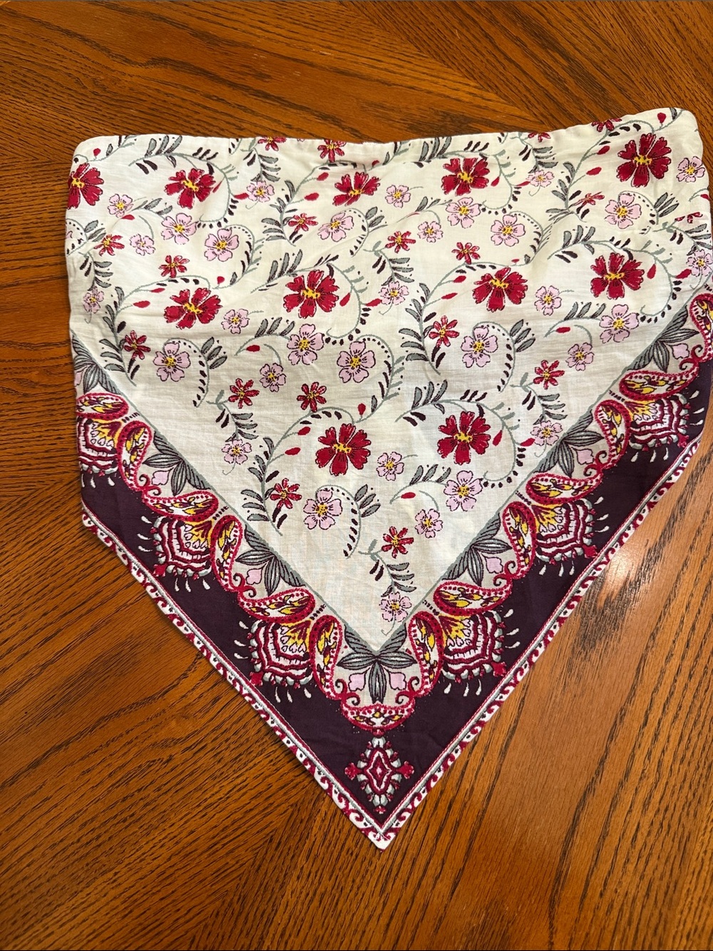 Wild Fable  Bandana Too in Cream and Burgundy